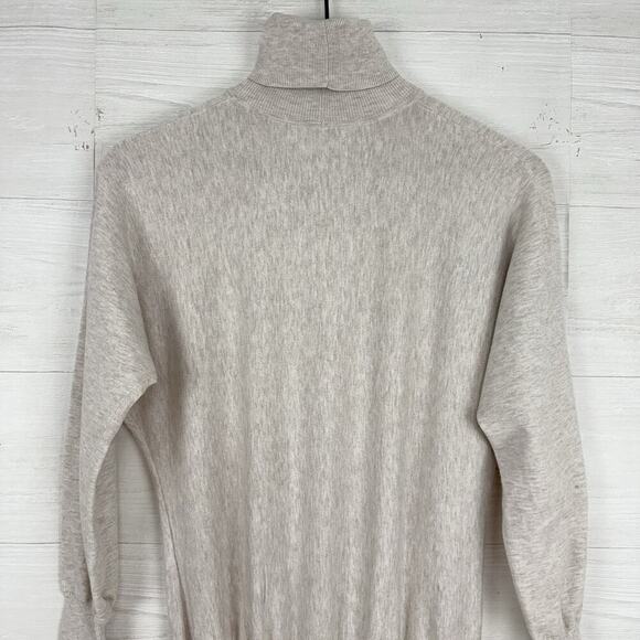 Aritzia Babaton Bogart Midi Turtleneck Sweater Dress XS Birch Blouson Dolman - Picture 9 of 16